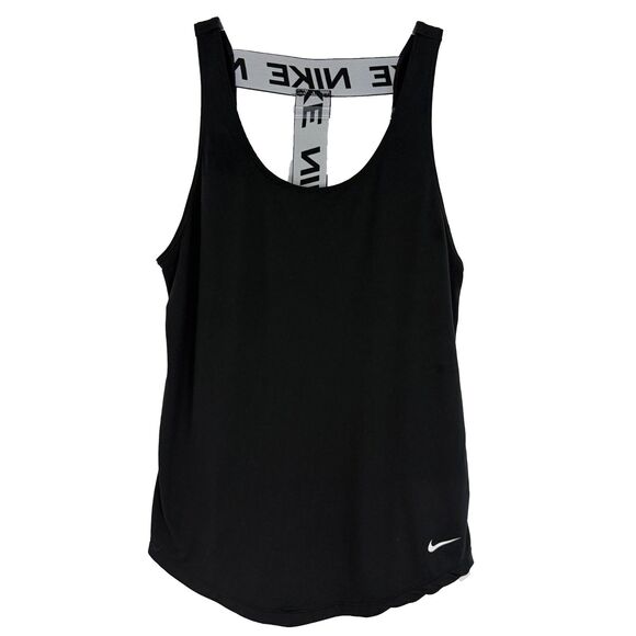 NIKE PRO Dri-Fit Victory Elastika Tank Top Small S Black Sporty Active EUC B45 - Picture 1 of 5